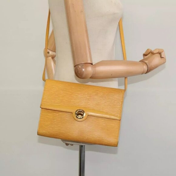 LOUIS VUITTON Epi Arsch Shoulder Bag Yellow M52579 LV Auth - Picture 14 of 16